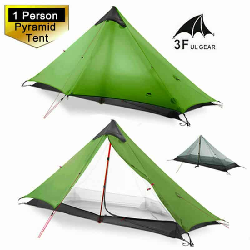 3F UL Gear Lanshan 1 - 4 Season Tent (Green, T Zip)