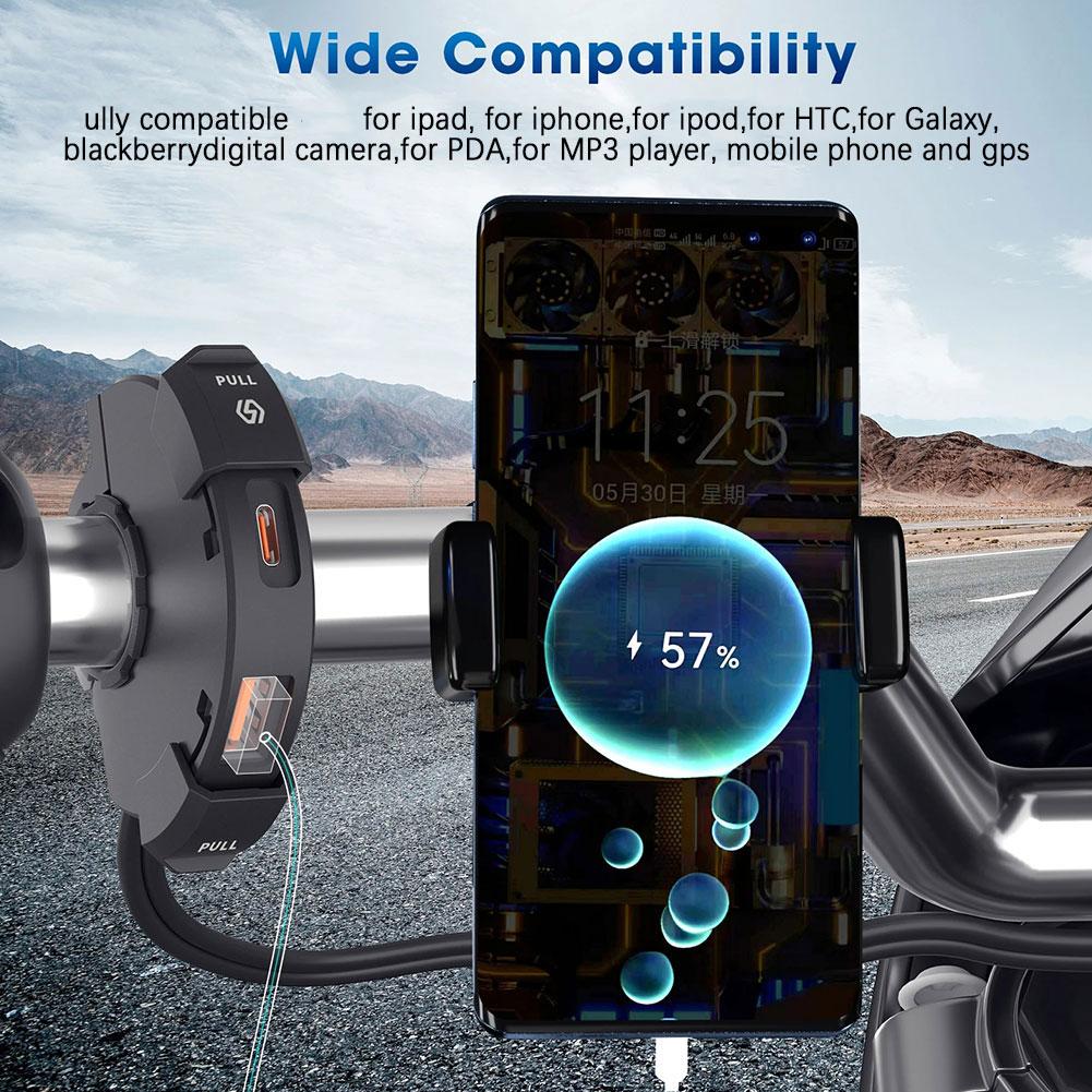 Dual USB Waterproof Port Motorcycle Charger - UK Seller buy with confidence