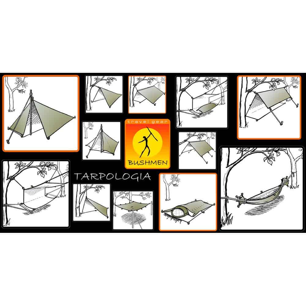 Bushmen Ultralight Tarp 2x3 - Dark Olive