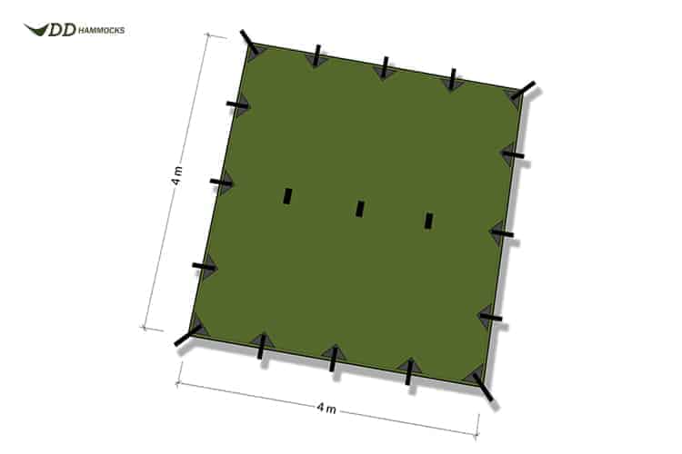DD Forest Green 4 x 4 Tarp