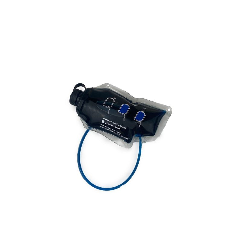 Scottoiler The Traveller Expansion Bag's flexible, compact & durable reservoir.