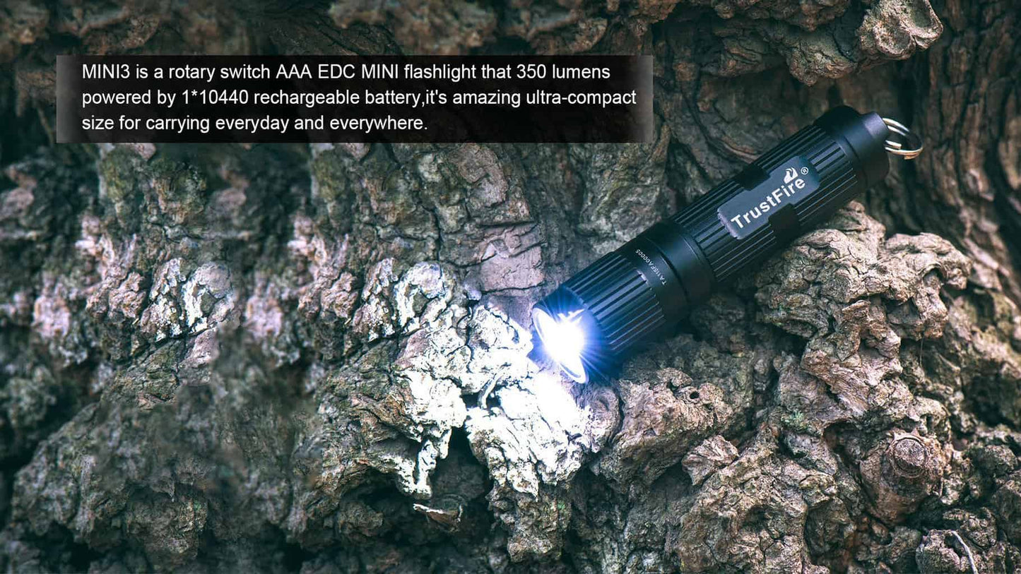 TrustFire MINI3 EDC Flashlight 350 Lumens