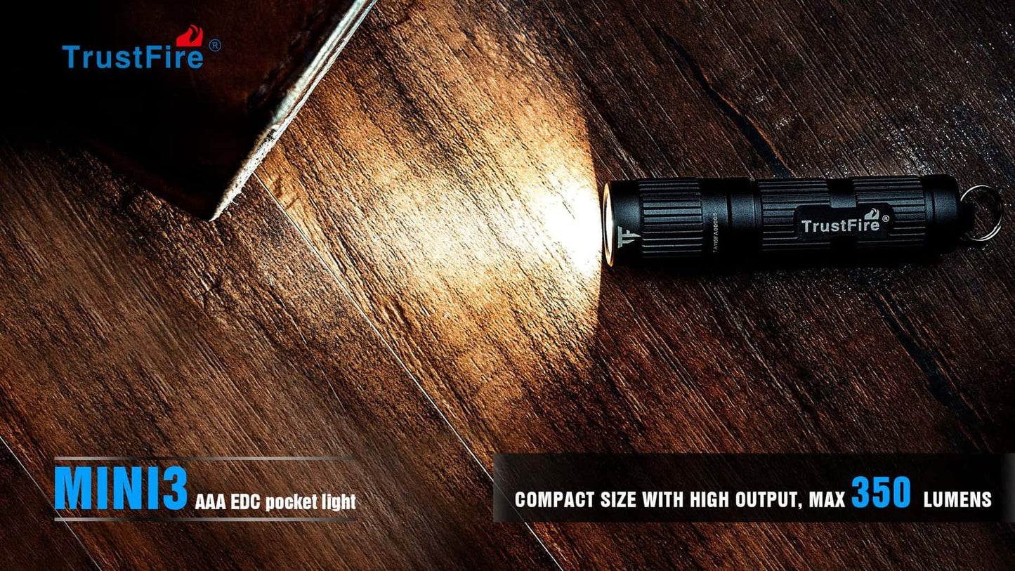 TrustFire MINI3 EDC Flashlight 350 Lumens