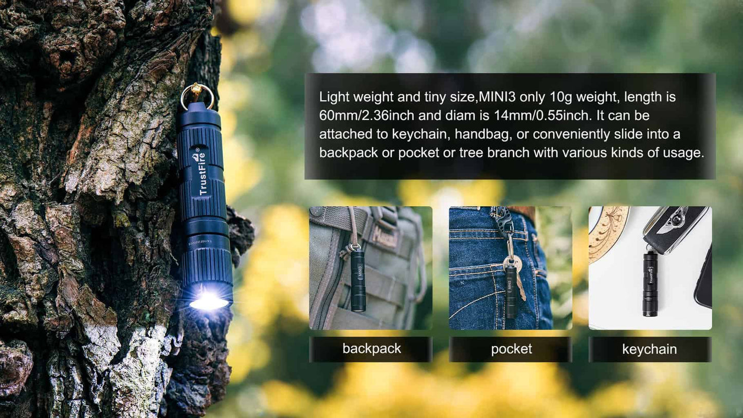 TrustFire MINI3 EDC Flashlight 350 Lumens