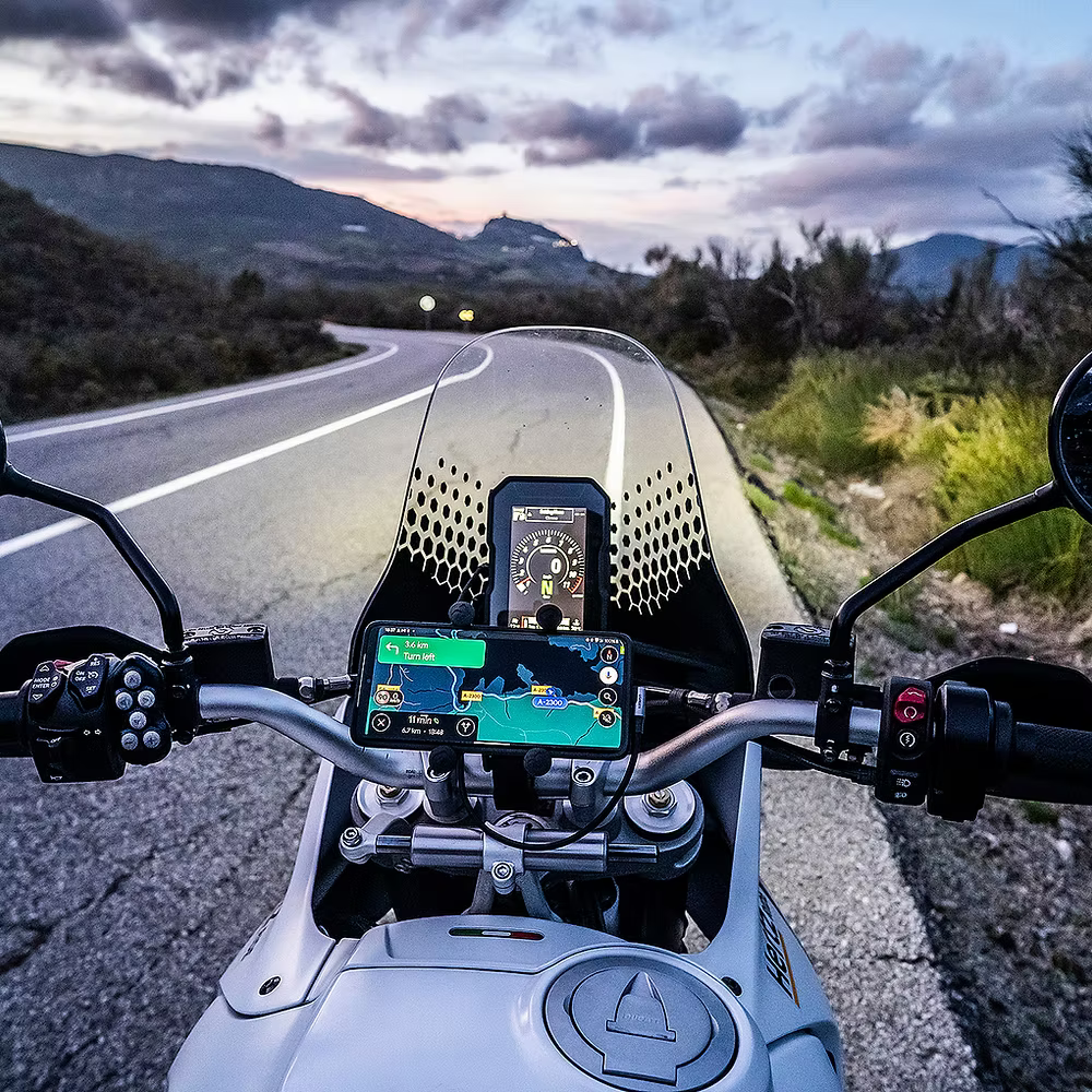 Remotek motorcycle handlebars bluetooth controller for sat nav and dig ...
