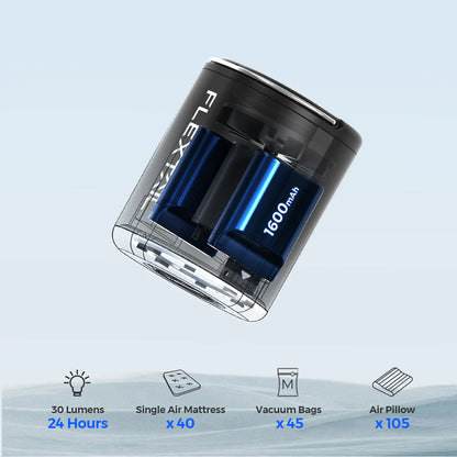 Flextail Tiny Pump2X Inflatable Mattress Pump and Light