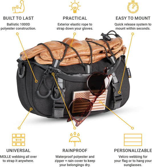 Odinsberg Valhalla Motorcycle Handlebars Bag 3L Pre Order Now For Delivery In July