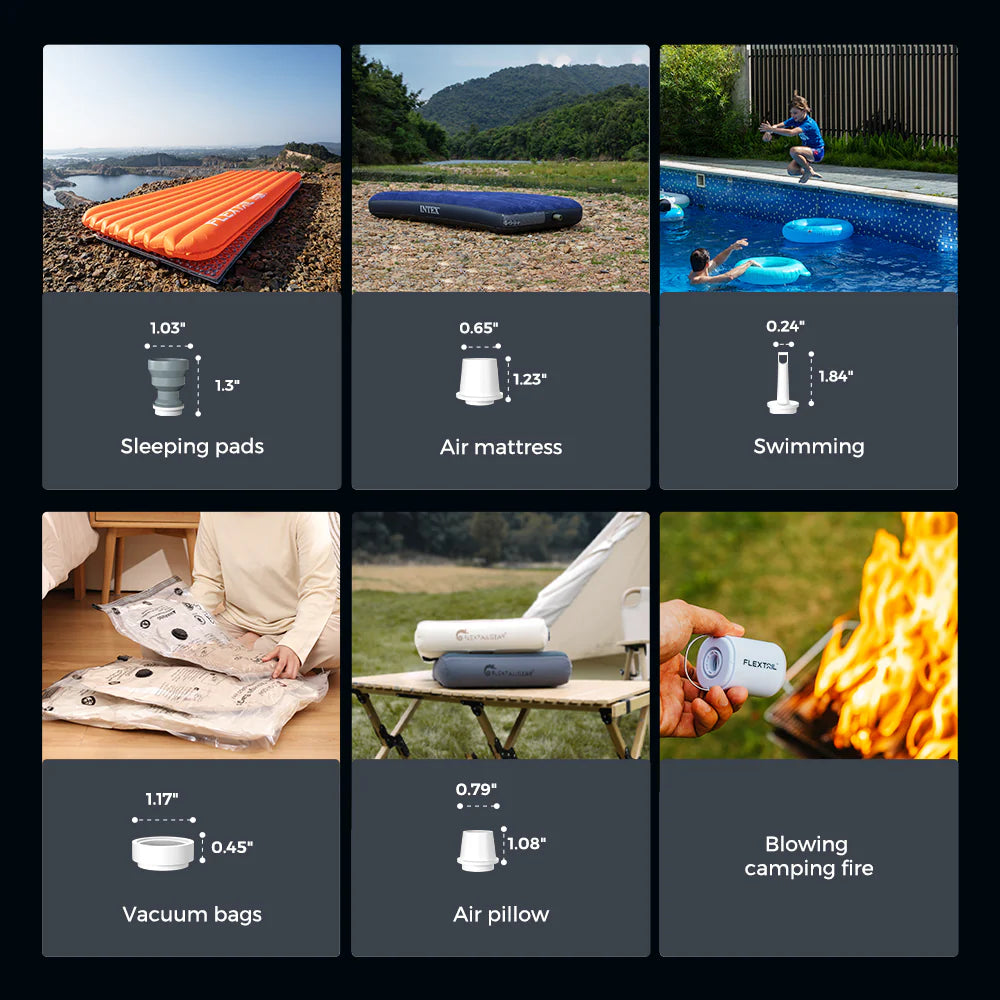 Flextail Tiny Pump2X Inflatable Mattress Pump and Light
