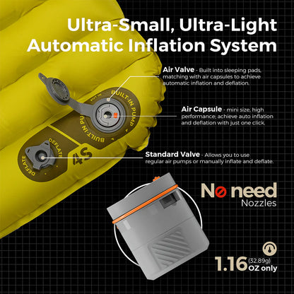 Flextail Gear Tiny Sleeping Pad R03 AVS - 3.5 R-Value 3 Season Sleeping Pad with Pump (Regular)