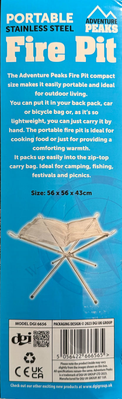 Large Portable Mesh Fire Pit - Camping. UK Seller fast delivery