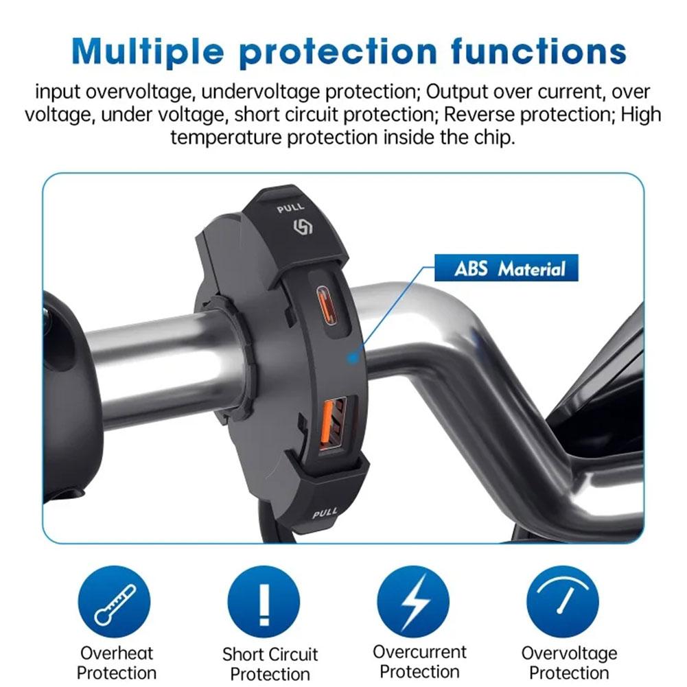 Dual USB Waterproof Port Motorcycle Charger - UK Seller buy with confidence