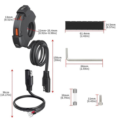 Dual USB Waterproof Port Motorcycle Charger - UK Seller buy with confidence