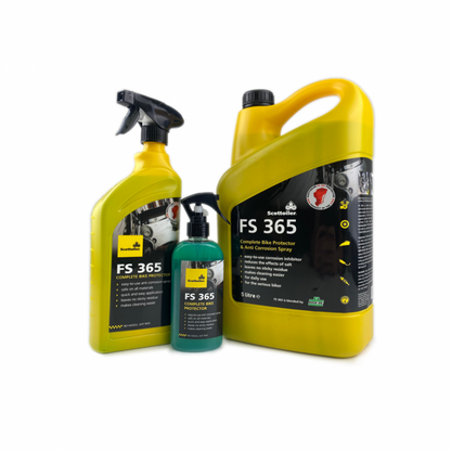 Scottoiler FS 365 Complete Bike Protector is a water-based formula that neutralises salt to prevent rust and corrosion