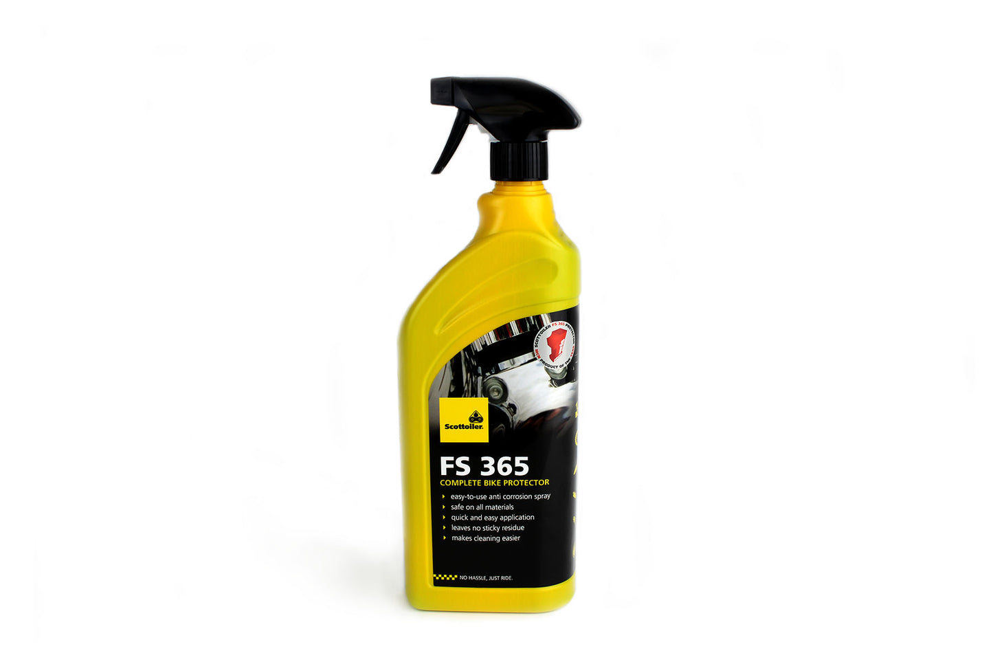 Scottoiler FS 365 Complete Bike Protector is a water-based formula that neutralises salt to prevent rust and corrosion