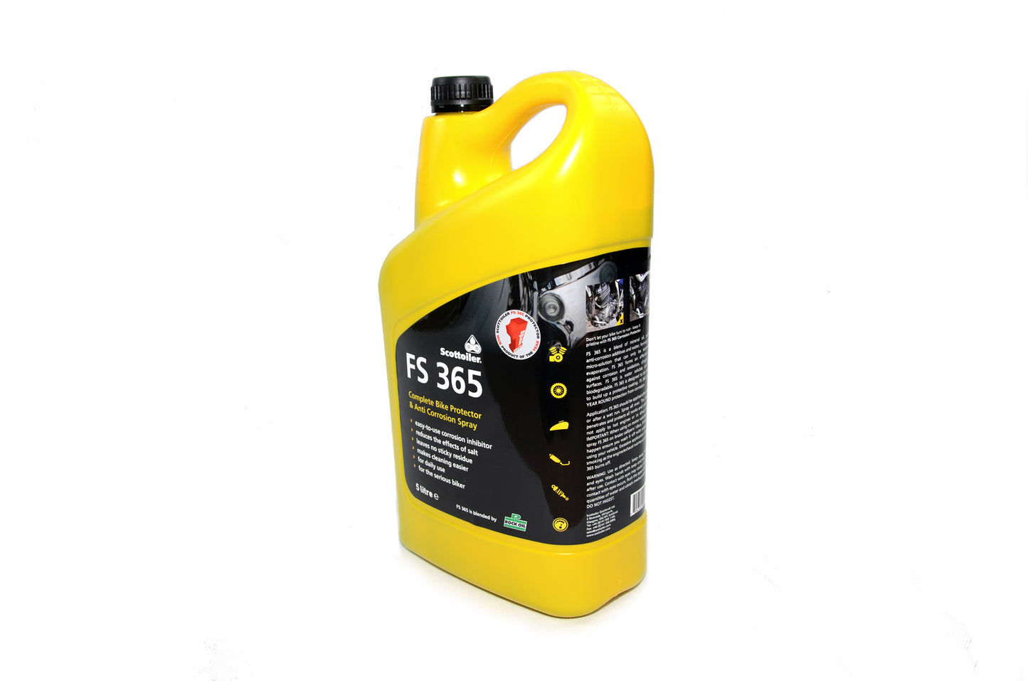 Scottoiler FS 365 Complete Bike Protector is a water-based formula that neutralises salt to prevent rust and corrosion