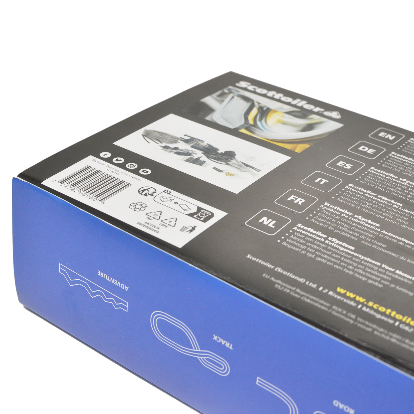 Scottoiler The micro vSystem automatic motorcycle chain oiler is a compact version of the original Scottoiler.
