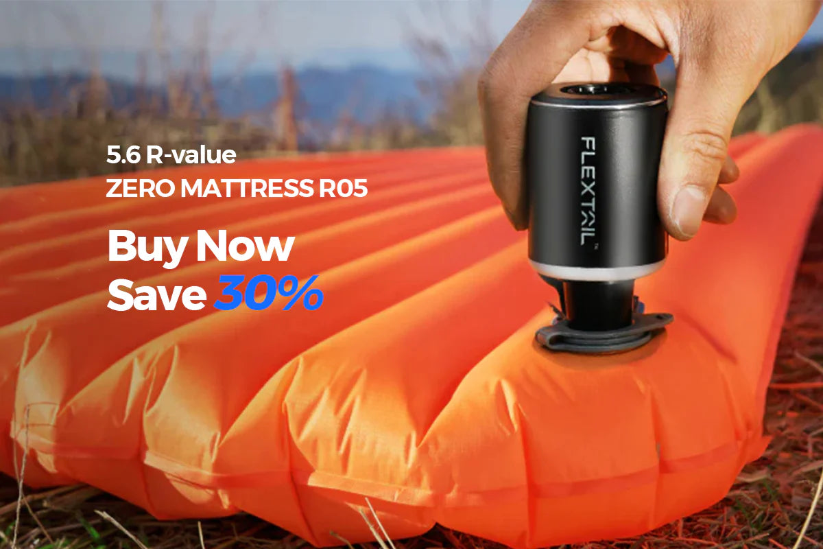 Flextail Tiny Pump2X Inflatable Mattress Pump and Light