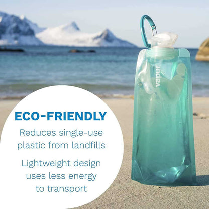 Vapur Wide Mouth 700ml Folding Water Bottle (Various Colours)