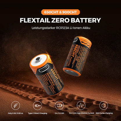 ZERO QUARK BATTERY - High Performance RCR123A Li-ion Battery (900CHT) for Zero pump