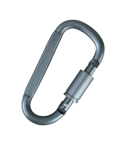 Kombat UK Gunmetal Grey Locking Carabiners - 6mm (Pair)