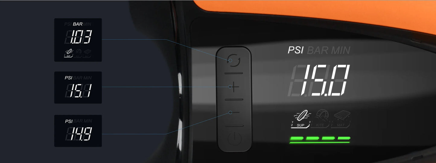 Flextail EVO SUP Pump 20PSI Cordless Rechargeable Pump