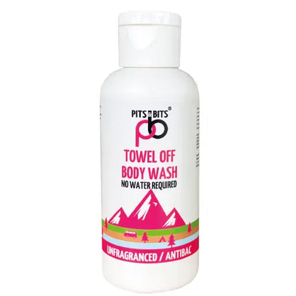 Pits and Bits Towel Off Body Wash - Antibacterial, Antiviral & Unfragranced
