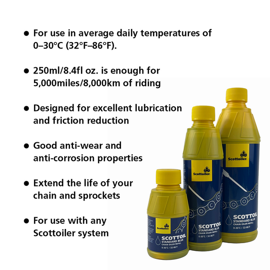 Scottoiler 500ml/16.9 fl.oz. of Scottoil Standard Blue
