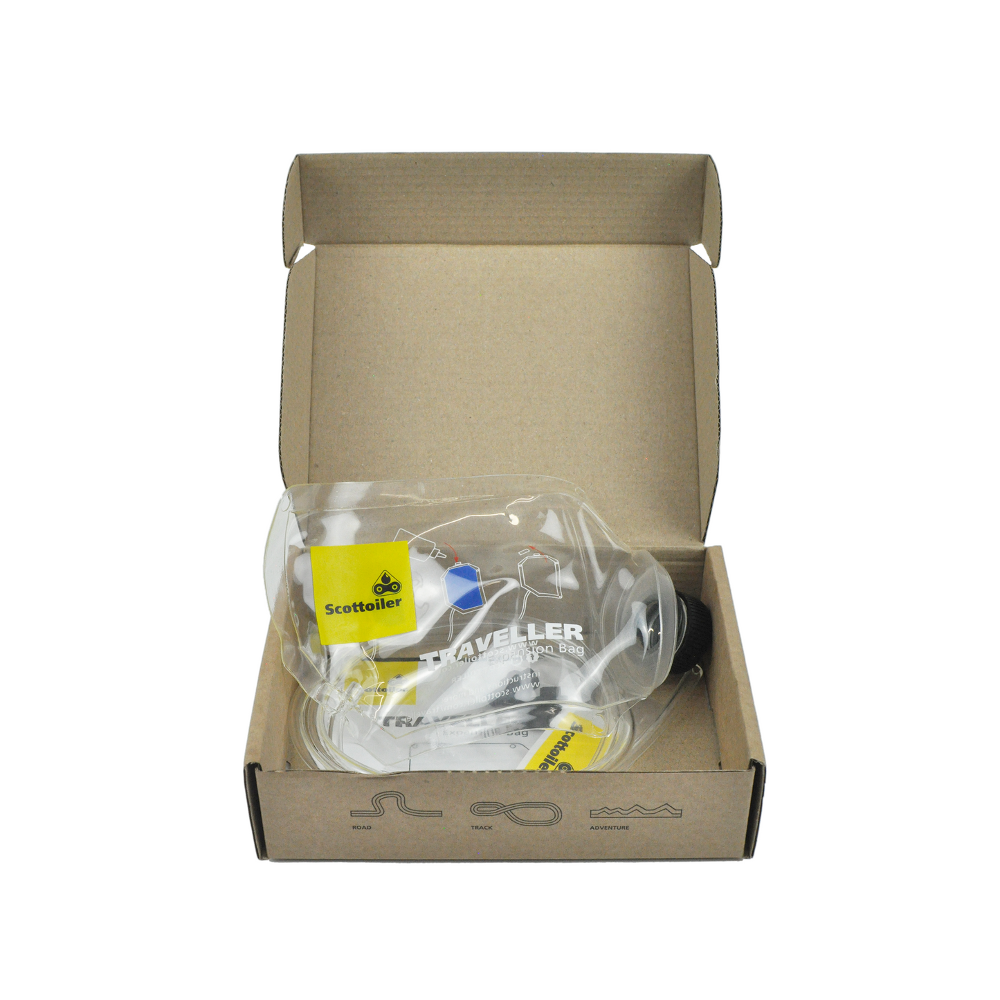 Scottoiler The Traveller Expansion Bag's flexible, compact & durable reservoir.