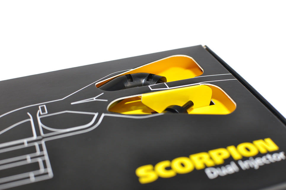 Scottoiler The Scorpion Dual Injector enhances oil delivery and lubrication to both sides of the chain and sprocket.