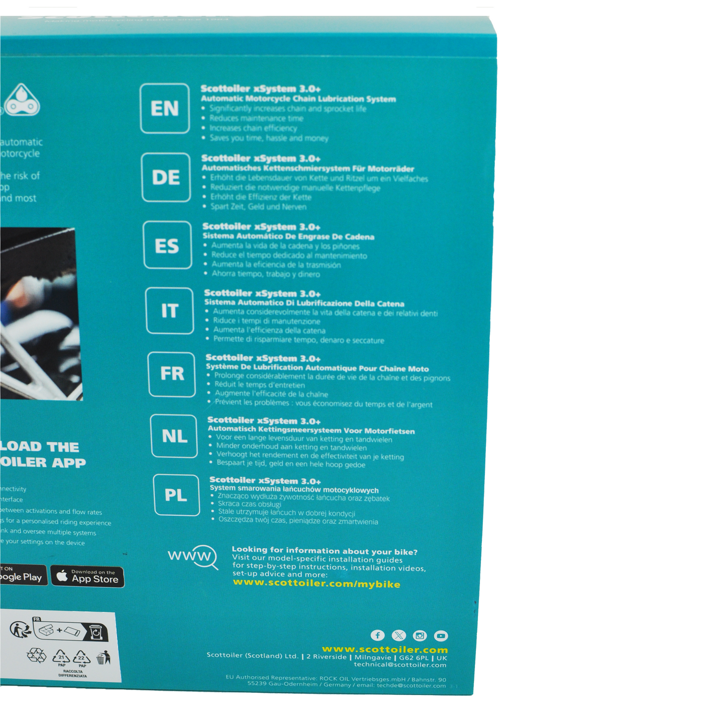Scottoilerer xSystem 3.0+ Bluetooth-enabled lubrication system