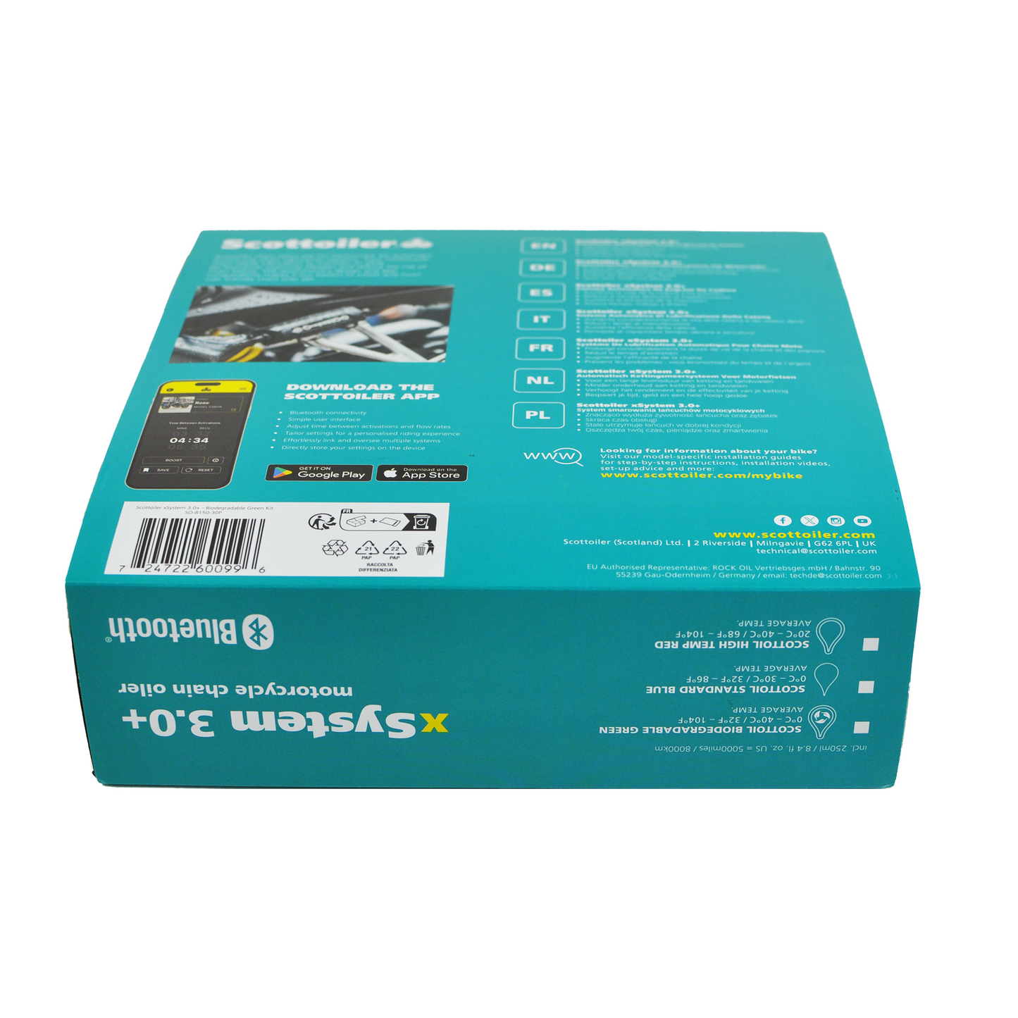 Scottoilerer xSystem 3.0+ Bluetooth-enabled lubrication system
