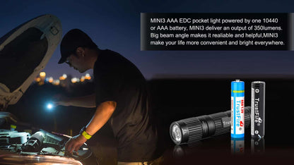 TrustFire MINI3 EDC Flashlight  350 Lumens