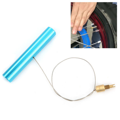 Motorcycle Air Valve Puller Tube Tire Stem Tool Blue 80x10mm/3.1x0.4in